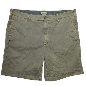 Orvis Men's Chino Flat Front Outdoor Hiking Fishing Shorts Green Size 40